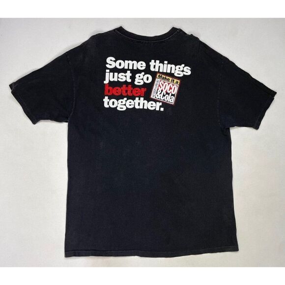 VINTAGE Make It A Southern Comfort & Cola T-shirt Men XL 90s Single Stitch - Picture 1 of 9